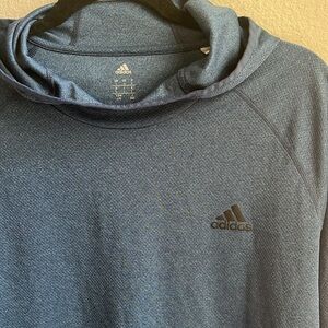 Adidas climalite long sleeve light hoodie Size Large. Slate blue Nice condition!